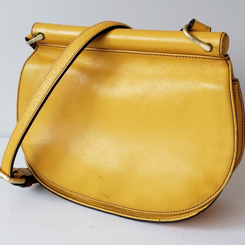 Vera Bradley Yellow Sidesaddle Crossbody